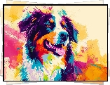 Pies, Kolorowa, Grafika