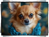 Chihuahua długowłosa, Pies, Ubranko, Grafika Chihuahua długowłosa
