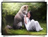 Pies, Siberian Husky, Brunetka